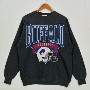 Buffalo Bills Football Vintage Style Sweatshirt, Black, S - 3XL